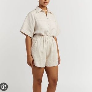 DISSH Kara Natural Linen Jogger Shorts